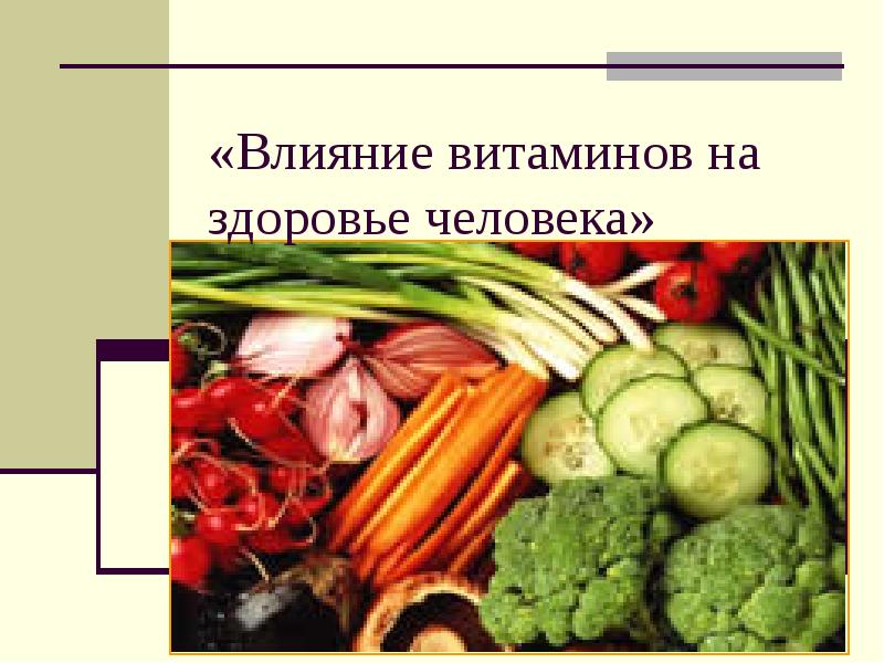 Влияние витаминов на здоровье человека презентация 9 класс