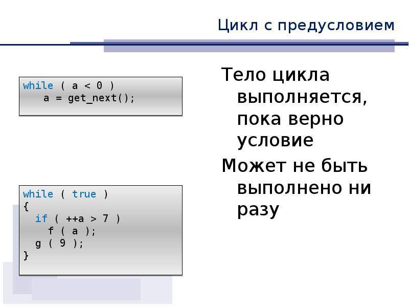 Тело цикла выполняется. Тело цикла может не выполниться ни разу. Тело цикла while может выполниться:. Тело цикла с предусловием может не выполниться ни разу. Может ли тело оператора цикла while не выполниться ни разу.