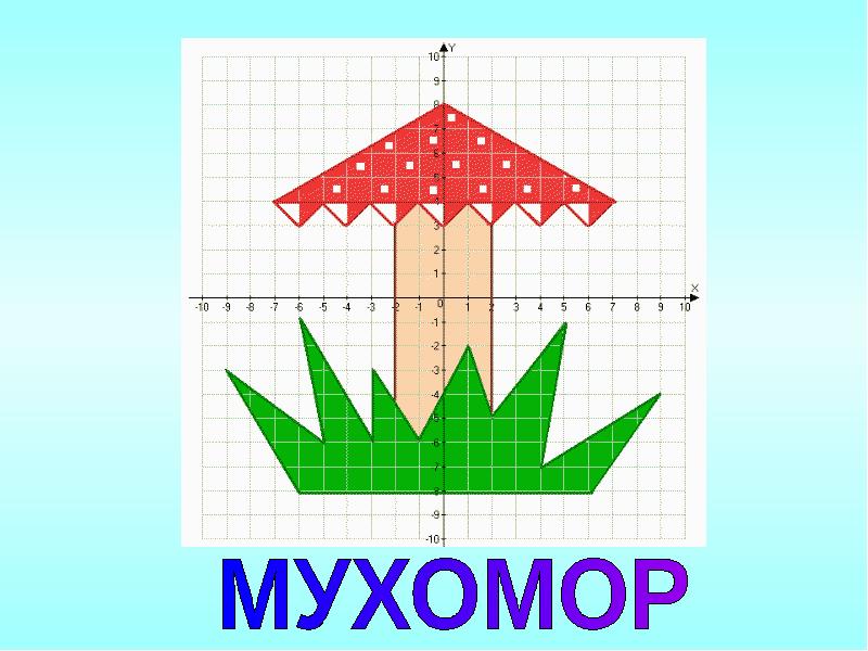 Координатная плоскость рисунок мухомор