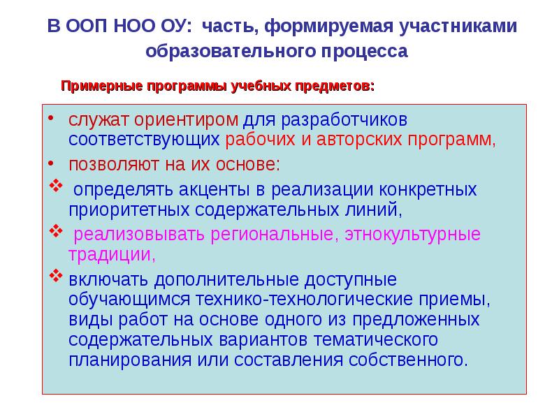 Формируемая участниками образовательных отношений. Часть формируемая участниками образовательного процесса. ООП НОО. Части ООП НОО. Вариативные программы начального общего образования.