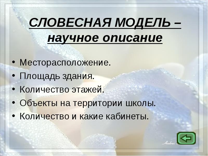 Художественное описание