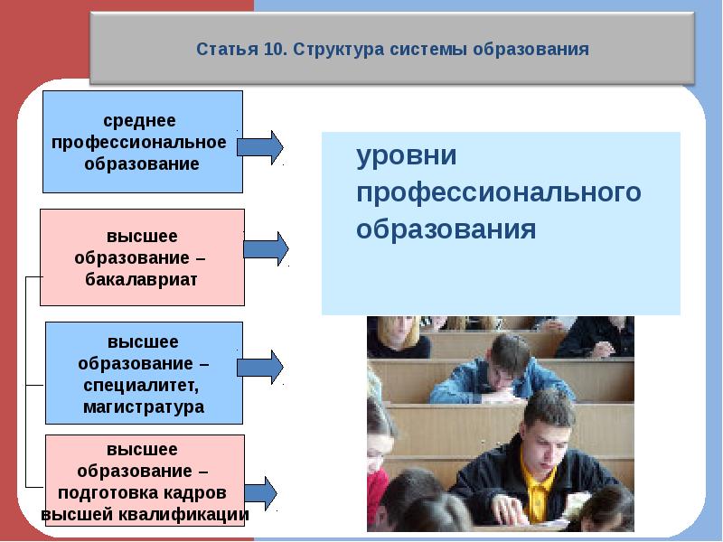 Виды и уровни профессионального образования презентация