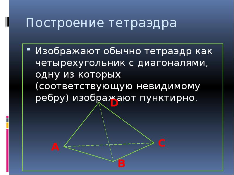 Равногранный тетраэдр рисунок