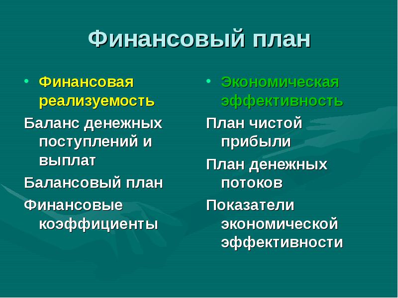 Финансовая реализуемость проекта