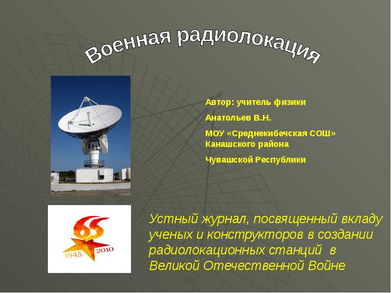 Реферат: Радиолокационная станция обнаружения воздушных целей
