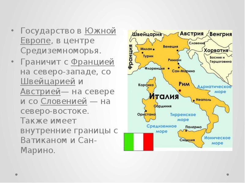 План описания италии 7