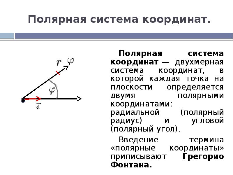 Полярные координаты это