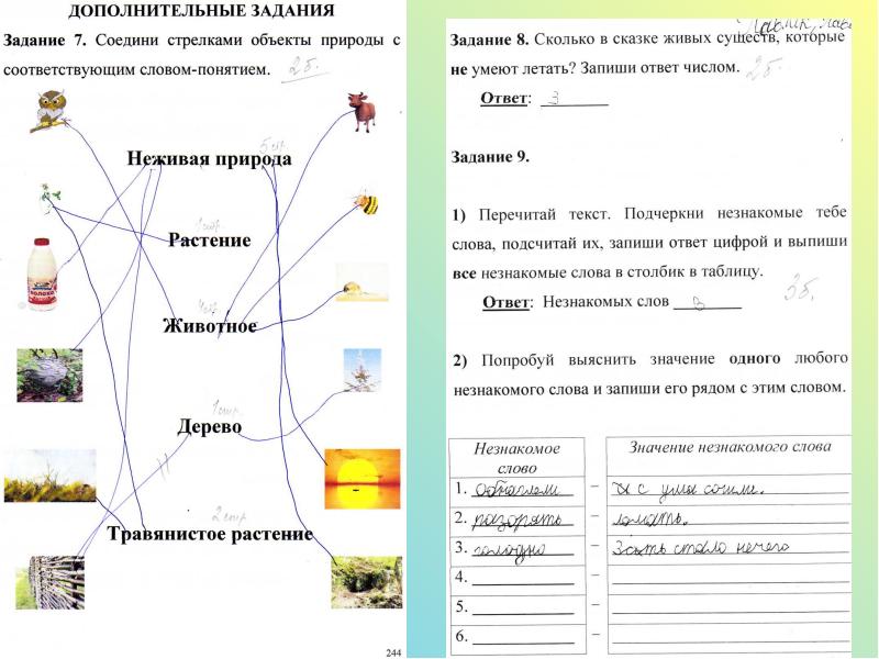 Найди на рисунках объекты природы и соедини их стрелками с соответствующим словом понятием