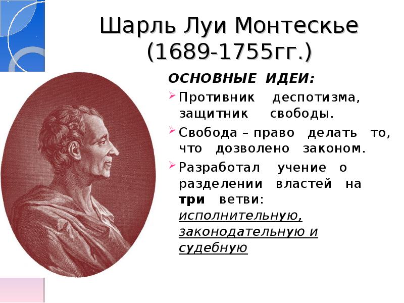 Идеи монтескье. Шарль Луи Монтескье (1689-1755). Основные идеи учения Шарль Луи Монтескье. Шарль Луи Монтескье что сделал. Идеи Просвещения Шарль Монтескье.