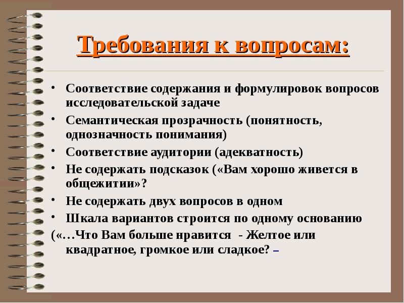 Как сформулировать вопрос