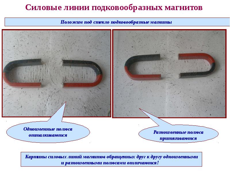 Магниты изображенные на рисунке притягиваются отталкиваются