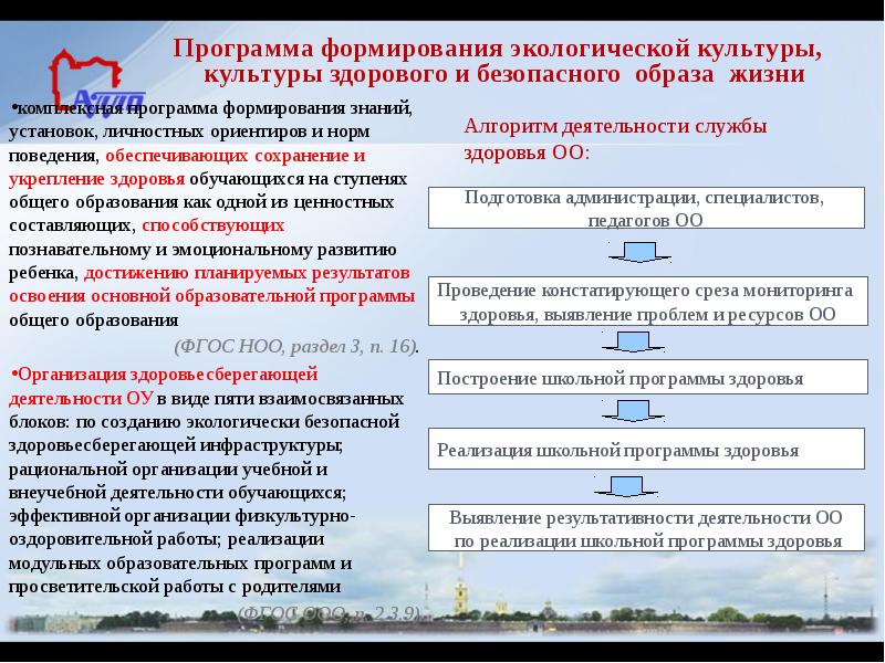 Программа формирования экологической культуры здорового и безопасного образа жизни презентация