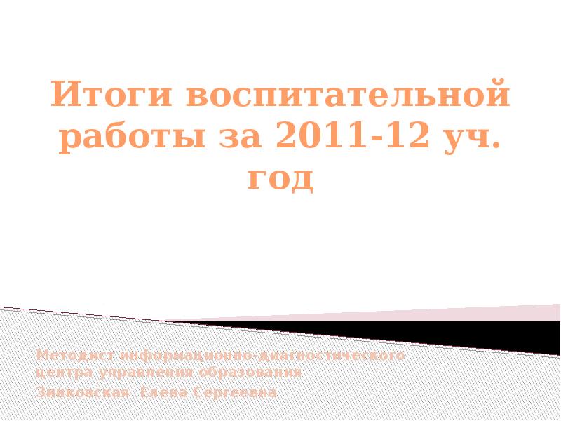 Презентация по итогам работы