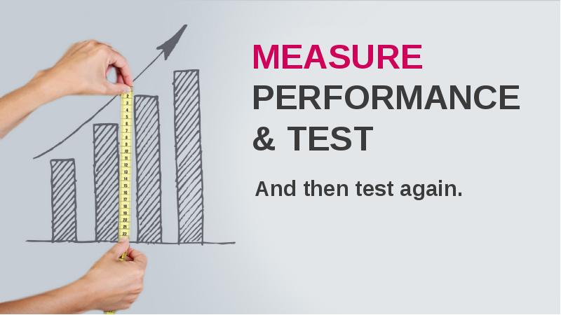 Measuring effectiveness. Measuring performance. test again.