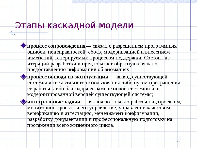 Этапы каскадной модели. Особенности и стадии «каскадной модели».. Плюсы каскадной модели.