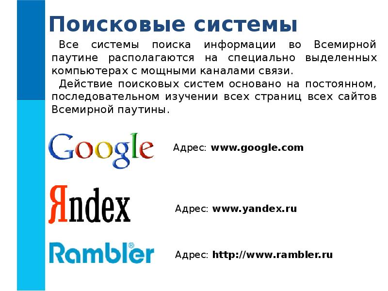 Презентация всемирная паутина 7 класс босова