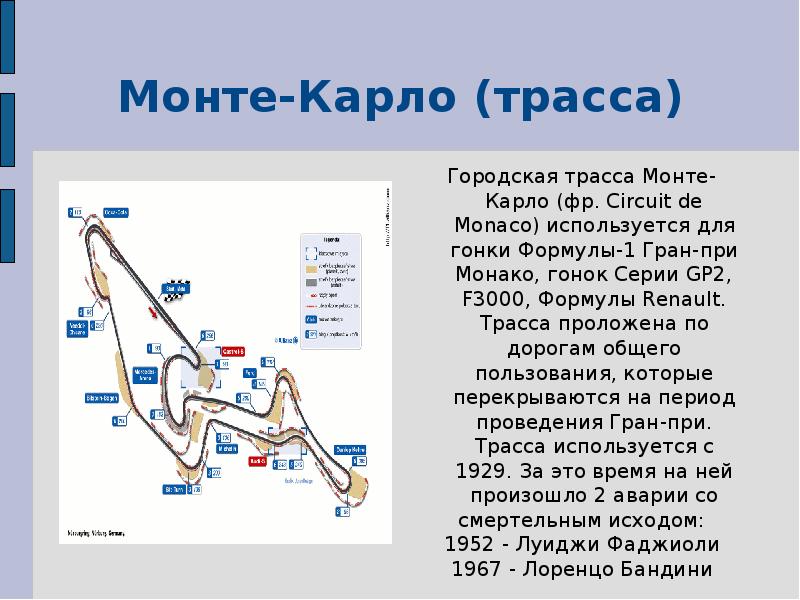 Трасса ф1 монако схема