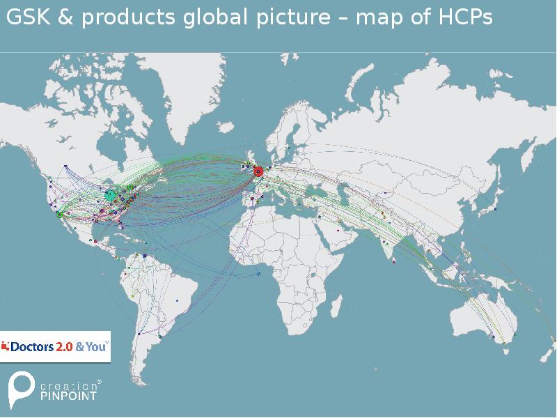 GSK & products global picture – map of HCPs