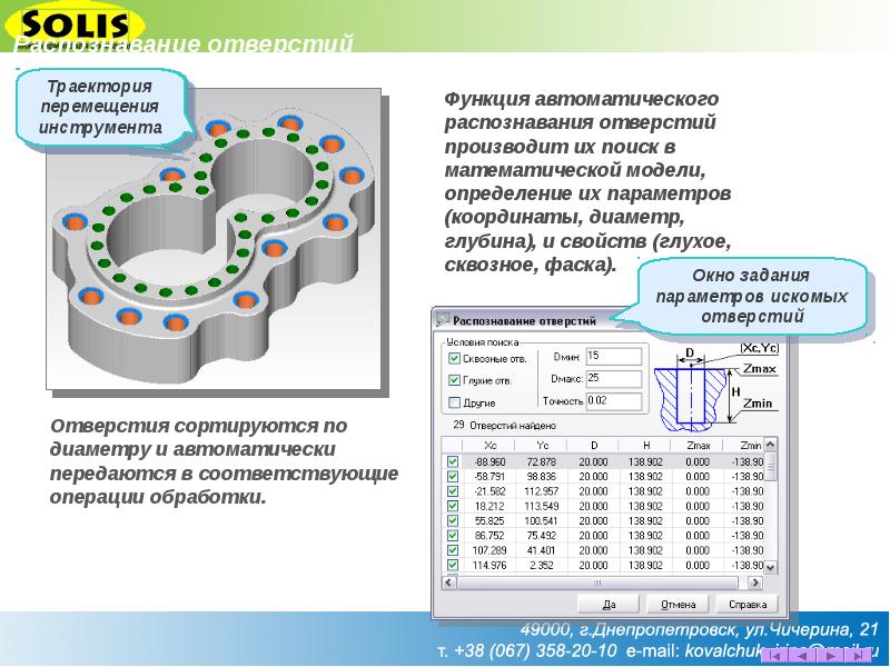 Управляющая программа обработки детали. Функции отверстий. Функции инструментов. Системы автоматического распознавания позиции и размера детали. Стратегии фрезерной 2.5 координатной обработки.