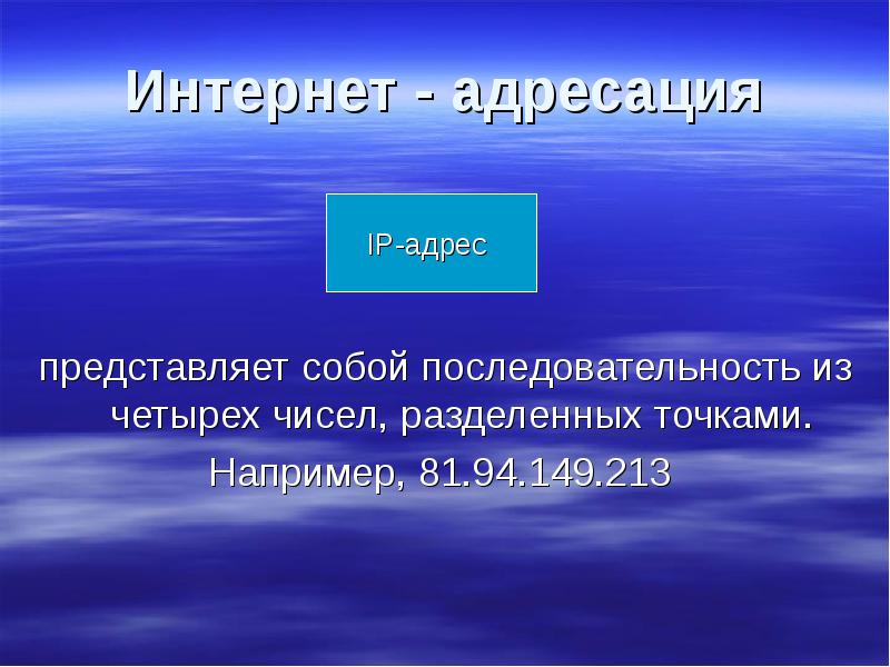 Презентация представляет собой последовательность