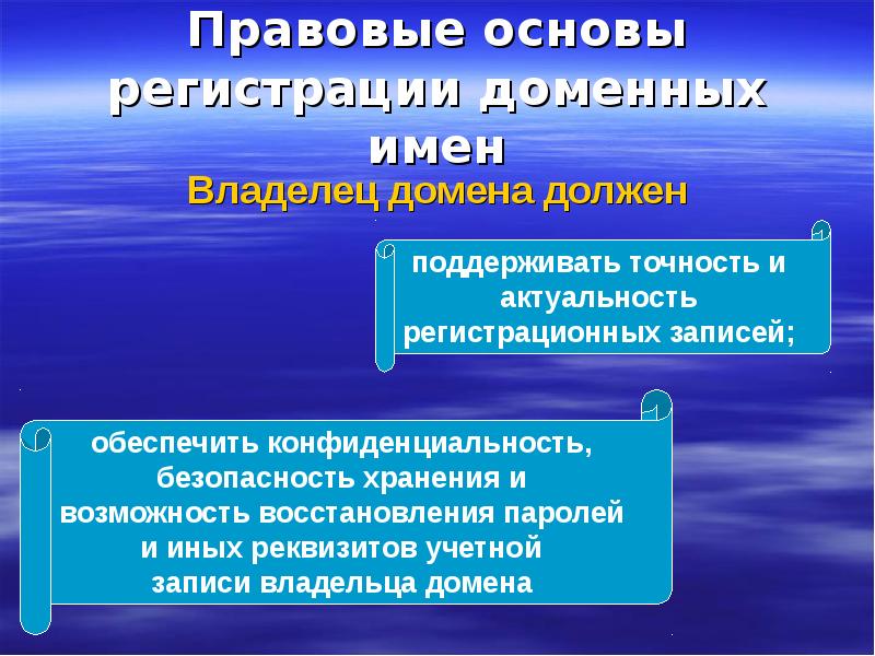 Основа регистрация. Правовое основание регистрации.