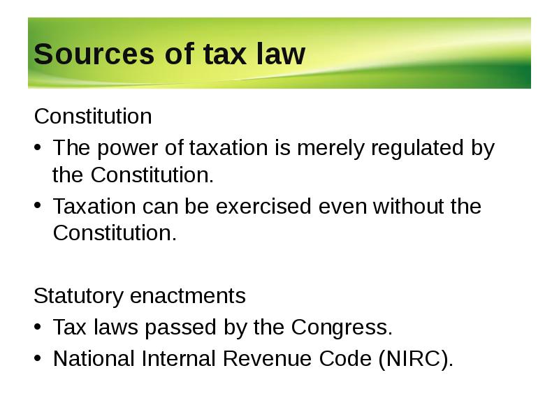 Tax Law in the Philippines