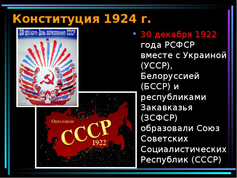 Конституция 1924 года презентация