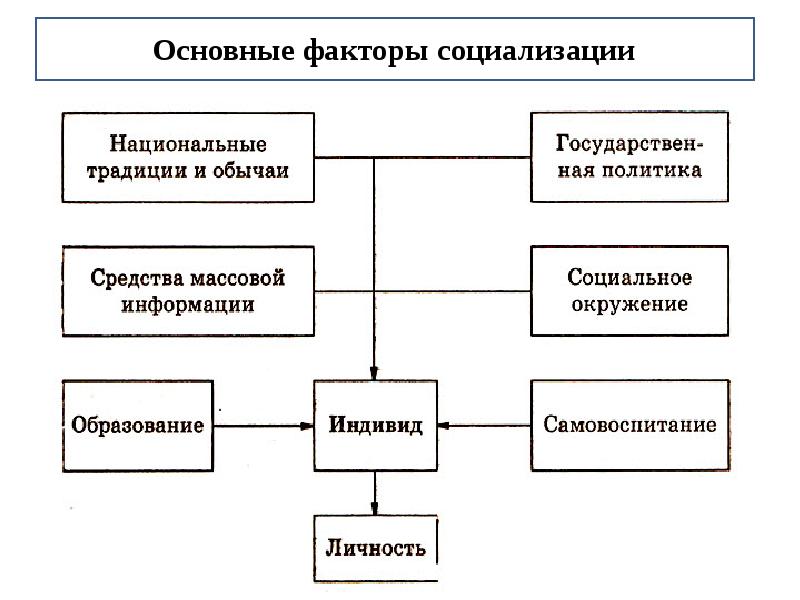 Общественные факторы социализации