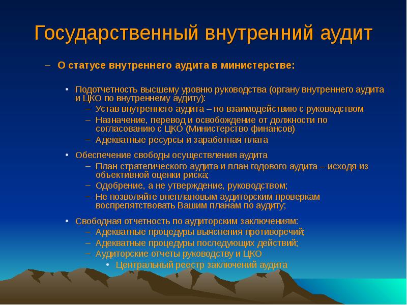 Внутренний аудит минфин