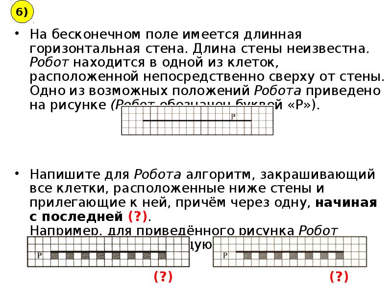 На бесконечном поле имеется стена