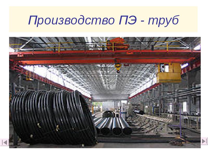 Производство ПЭ - труб Производство ПЭ - труб