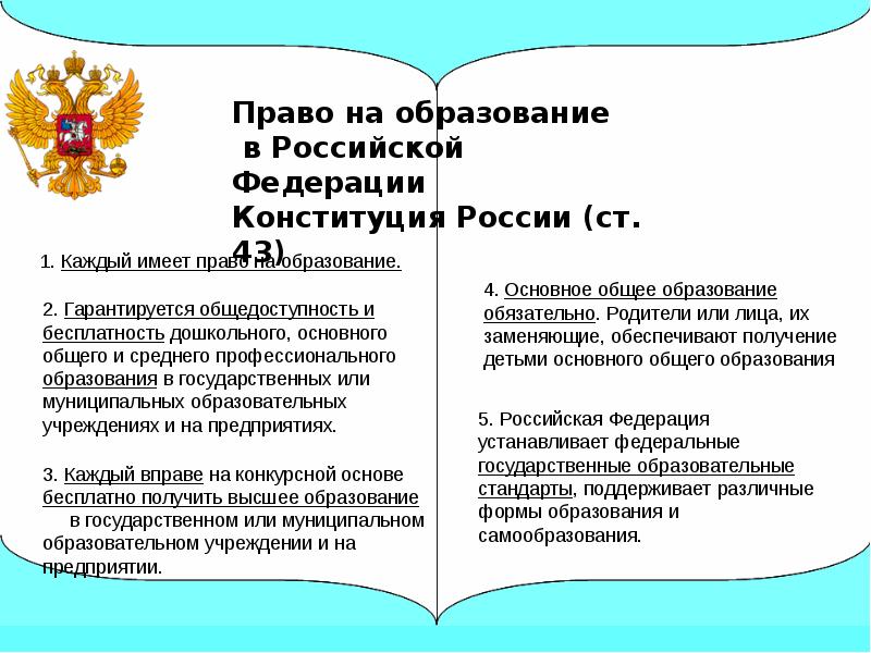 Права детей в конституции рф в картинках