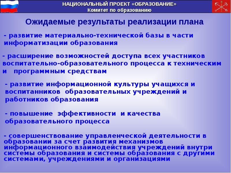 Проекты национального проекта образования