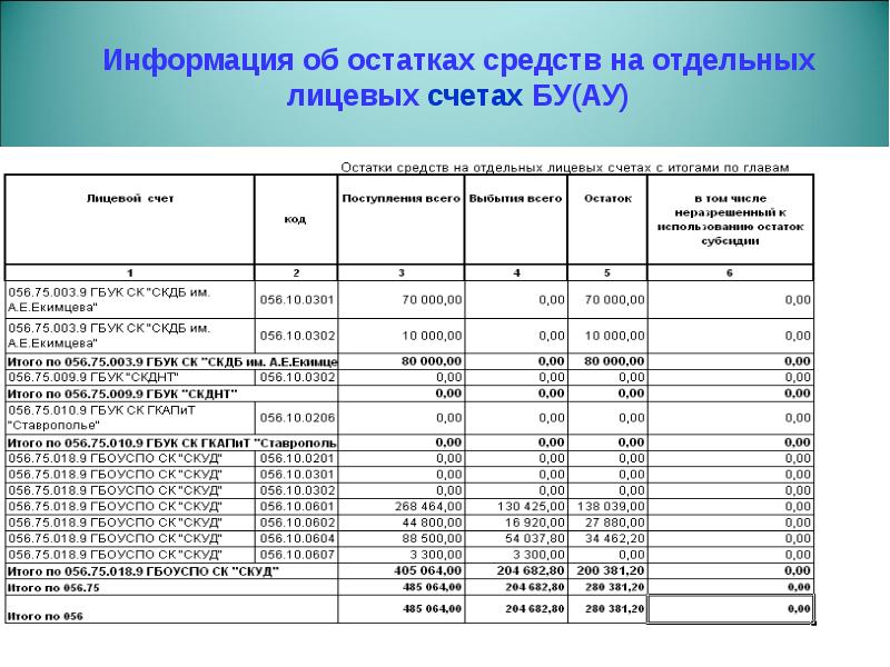 Средства на лицевом счете. Остаток средств на лицевом счете. Остатки на лицевых счетах. Остатки средств на счетах бюджета. Сведения об остатках на счетах.