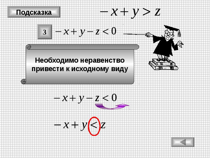 Нужна подсказка. Приведенные неравенства. Отсутствие неравенство может привести к торможению. Задание 8 7651.