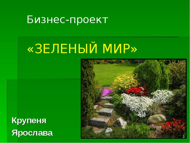 Что такое зеленый день. Зеленый проект зеленый проект. Красивые названия проектов. Ландшафтный дизайн бизнес план презентация.