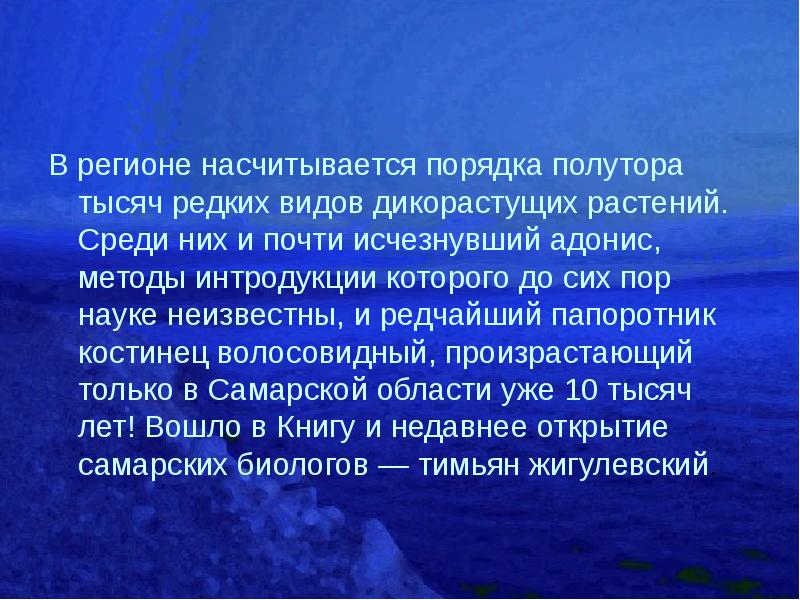 В регионе насчитывается порядка полутора тысяч редких видов дикорастущих растений. Среди