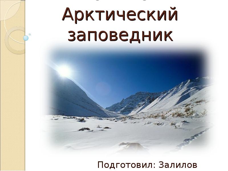 Большой арктический заповедник презентация 2 класс