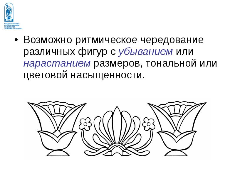 Узор выполненный в ритмичном чередовании элементов изображения называется как