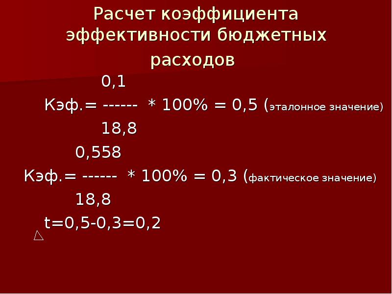 8 18 значение. КЭФ коэффициент эффективности. Коэффициент бюджетной результативности формула. Коэффициент бюджетной эффективности расчет. Формулы расчёта бюджетных коэффициентов.