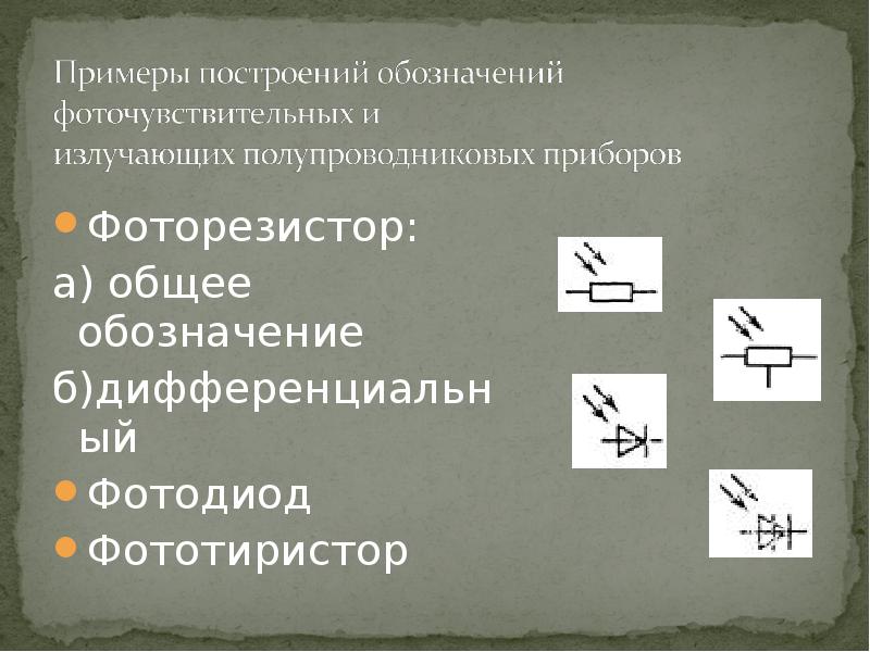 Как обозначается фотодиод на схеме