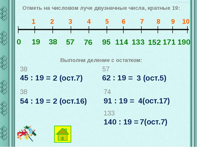 Деление двузначного числа на двузначное 3. Деление двузначного на двузначное с остатком. Деление на двузначное число с остатком. Деление с остатком духзначное на двезначное. Отметь на числовом Луче двузначные числа кратные 12.