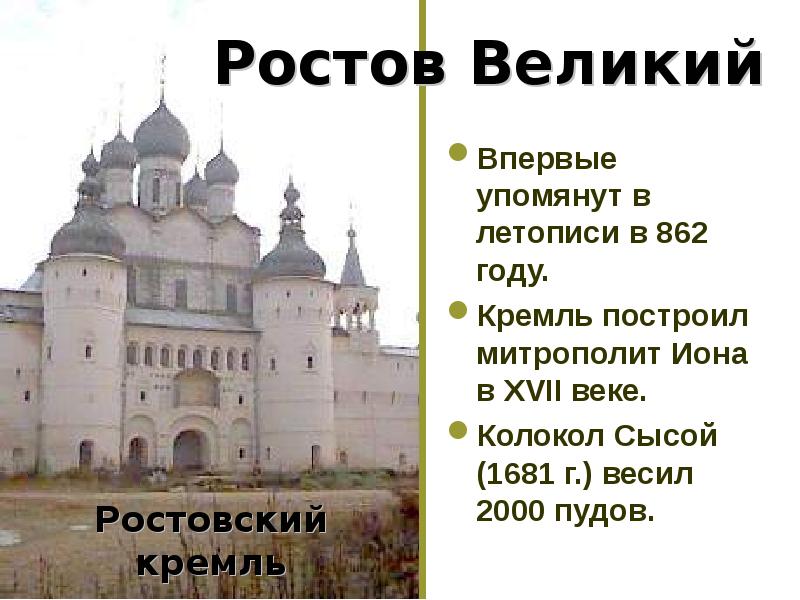 Ростовский кремль карта