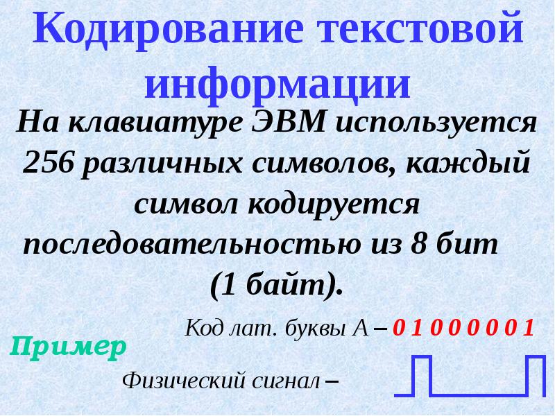 Кодирование текстовой информации презентация