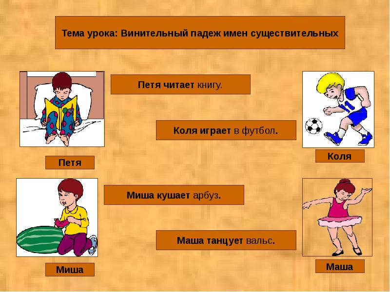 Презентация на тему занятия. Винительный падеж. Винительный падеж картинки для детей. Винительный падеж РКИ. Винительный падеж презентация.