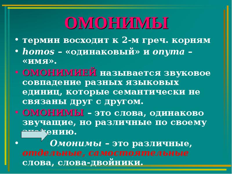 Омонимия