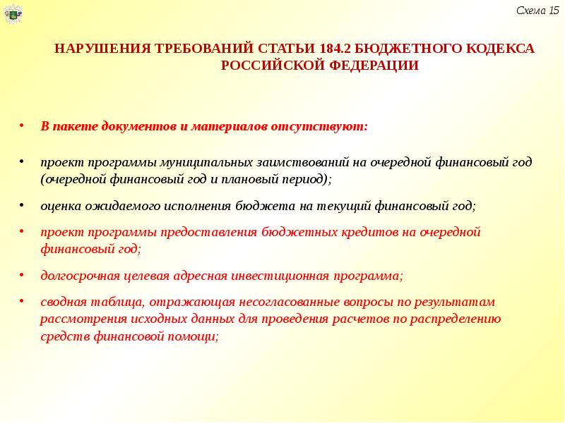 Нарушение документы. Ст 184 БК РФ. 184.1 Бюджетного кодекса Российской Федерации. Статья 184. Ст 184 БК РФ схема.