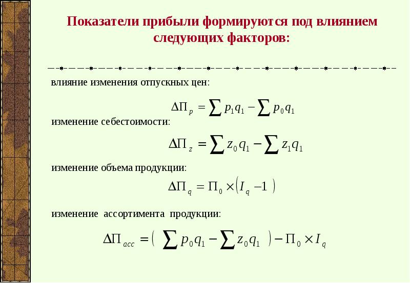 Изменение под. Коэффициент выручки. Изменение выручки под влиянием изменения цен. Абсолютное изменение прибыли. Определить абсолютное изменение выручки.