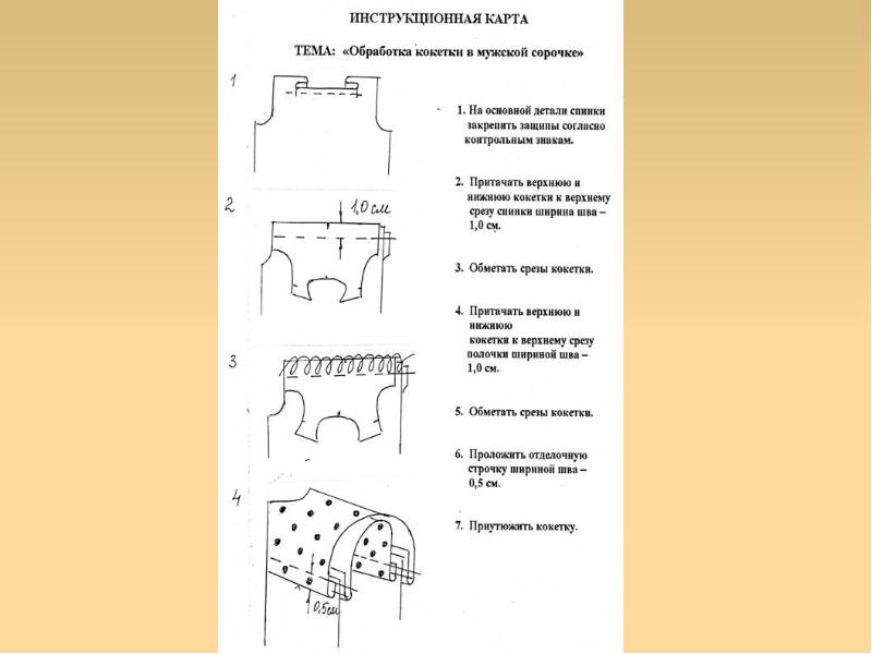 Инструкционная карта по технологии 6 класс юбка