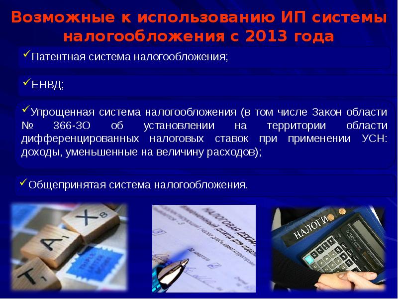 Закон о патентном налогообложении. Сфера применения ИП.